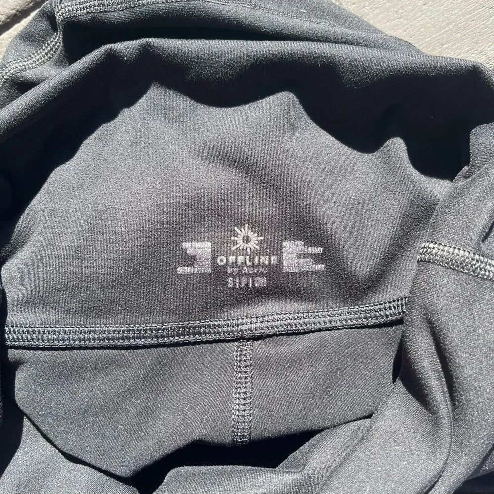 Aerie Hugger High Waisted Foldover Flare Leggings Small Short - Picture 4 of 4